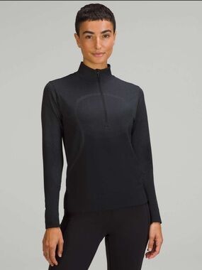 lululemon Swiftly Relaxed Half-Zip Performance Pullover Black 12